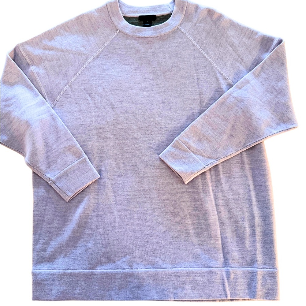 J. Crew Collection Merino Wool Raglan Sweatshirt Style Sweater S Lavender - Picture 2 of 9